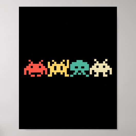 80s videogame Retro Arcade 1 Poster (Voorkant)