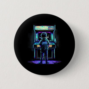 80s videogame  Retro Arcade 3 Ronde Button 5,7 Cm