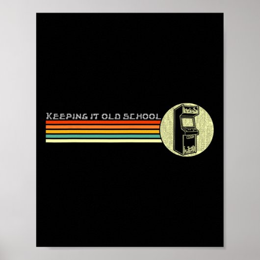 80s videogame  Retro Arcade Old School Poster (Voorkant)