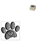 80s videospel 8-bits Pixel Art Dog Paw Patch Rubberstempel (Gestempeld)