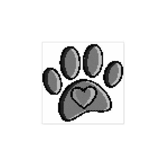80s videospel 8-bits Pixel Art Dog Paw Patch Rubberstempel (Afrduk)