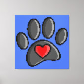 80s videospel 8-bits Pixel Art Dog Paw Print (Voorkant)