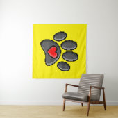 80s videospel 8-bits Pixel Art Dog Paw Print Wandkleed (In Situ (horizontaal))