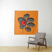 80s videospel 8-bits Pixel Art Dog Paw Print Wandkleed (In Situ (horizontaal))