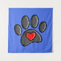 80s videospel 8-bits Pixel Art Dog Paw Print
