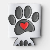 80s videospel met 8 bits pixels Art Dog Paw Blikjeskoeler (Voorkant)