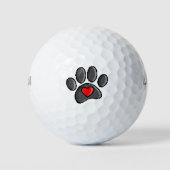 80s videospel met 8 bits pixels Art Dog Paw Golfballen (Voorkant)