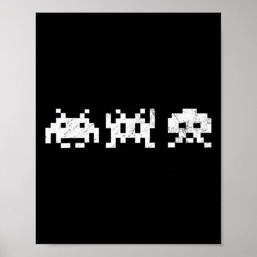80s Videospel Vintage Retro Arcade Nostalgie Game Poster (Voorkant)