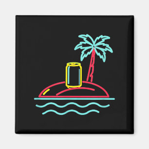 80s vintage bier retro bord stijl miami hawaii magneet