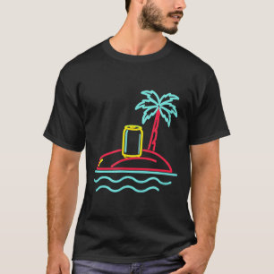 80s vintage bier retro bord stijl miami hawaii t-shirt