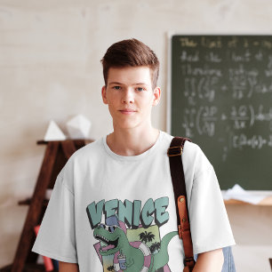 80s Vintage Dino Friend Bossica T-shirt wordt vert
