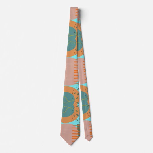 80s vintage summer vibes stropdas (Voorkant)