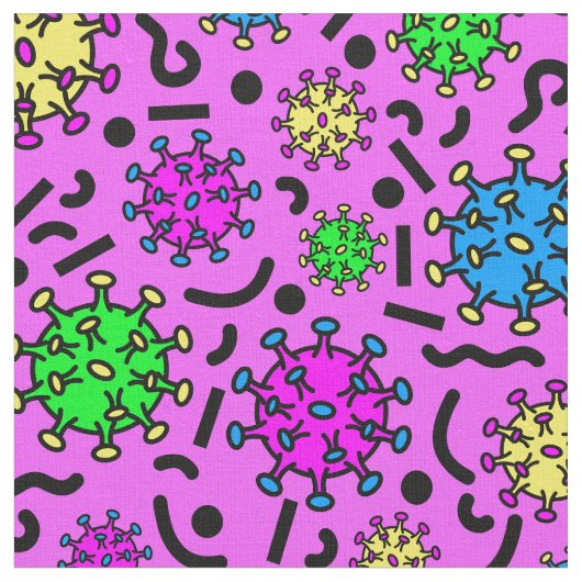 80s virussen op roze stof (Close Up)