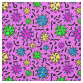 80s virussen op roze stof (Swatch)