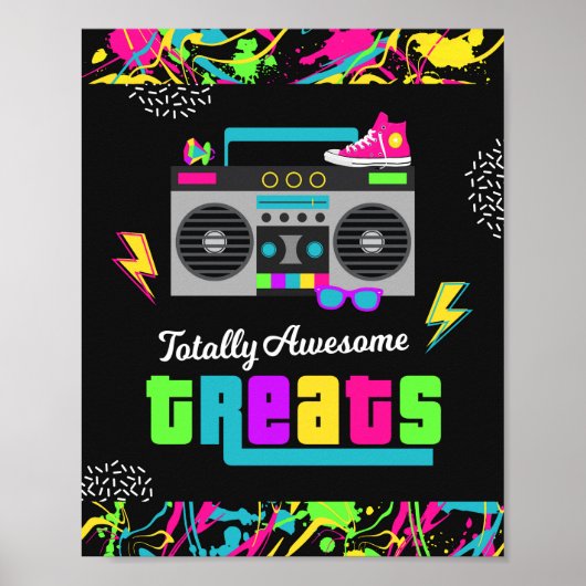 80s Volledig Geweldige Vertrouwdag van het Teken v Poster (Voorkant)