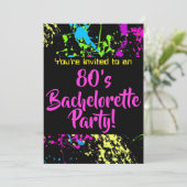 80s vrijgezellenfeest kaart (Staand voorkant)