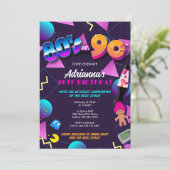 80s vs 90sFeestuitnodiging of 40ste verjaardag Kaart (Staand voorkant)