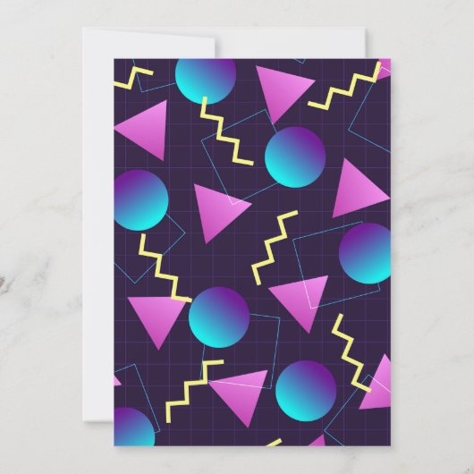 80s vs 90sFeestuitnodiging of 40ste verjaardag Kaart (Achterkant)