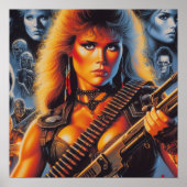 80s Warrior Woman Poster (Voorkant)