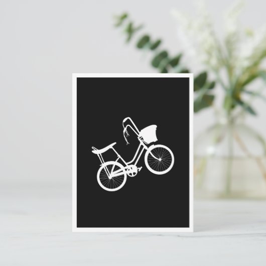 80's Wheelie (Wit) Gevouwen Wenskaart Briefkaart (Staand voorkant)