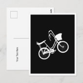 80's Wheelie (Wit) Gevouwen Wenskaart Briefkaart (Voorkant / Achterkant)