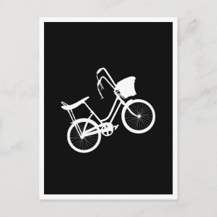 80's Wheelie (Wit) Gevouwen Wenskaart Briefkaart