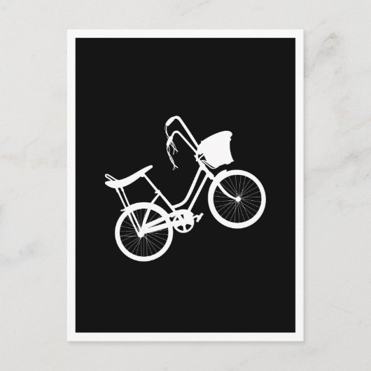 80's Wheelie (Wit) Gevouwen Wenskaart Briefkaart (Voorkant)