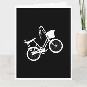 80's Wheelie (Wit) Gevouwen Wenskaart Kaart