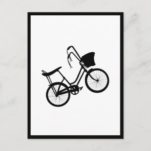 80's Wheelie (Zwart) Gevouwen Wenskaart Briefkaart