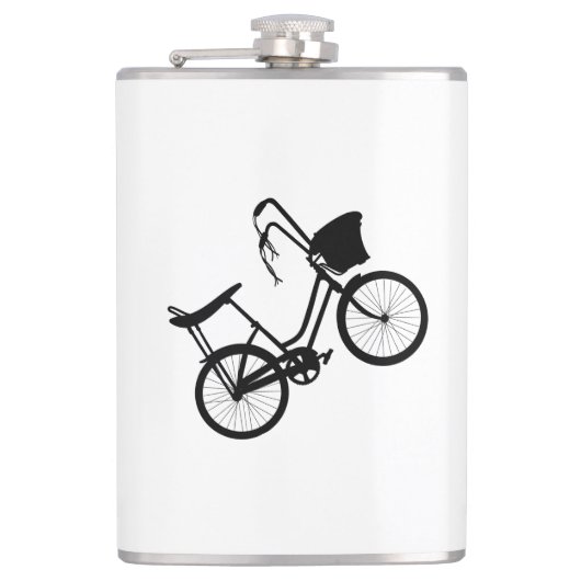 80's Wheelie (Zwart) Heupfles (Voorkant)