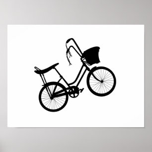 80's Wheelie (Zwart) Poster