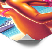 80s Workout Vrouw Poster (Hoek)