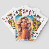 80s Zomer Vrouw Pokerkaarten (Achterkant)
