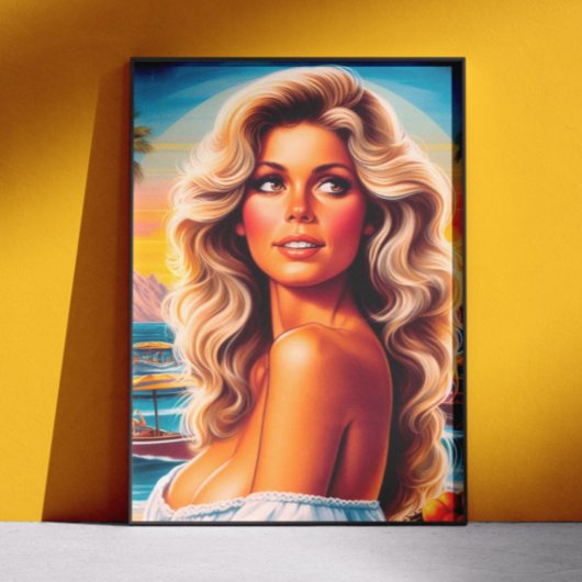 80s Zomer Vrouw Poster