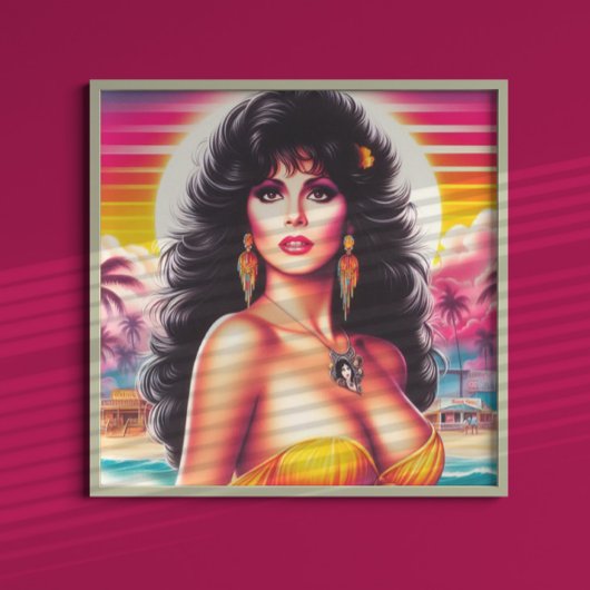 80s Zomer Vrouw Poster