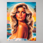 80s Zomer Vrouw Poster (Voorkant)