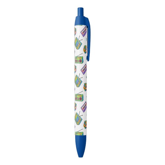 80's zwarte inkt pen (Achterkant (Verticaal))