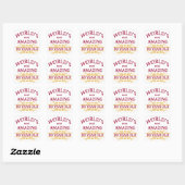 80ste. Birthday Vierkante Sticker (Vel)