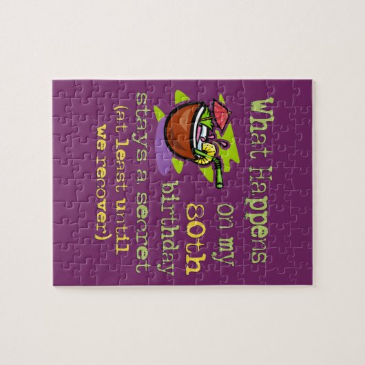 80ste cadeautjes van de Birthday Party. Wat gebeur Legpuzzel (Horizontaal)