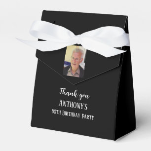 80ste Elegant Verjaardagsfeest Zwart Bedankdoosjes