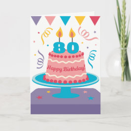 80ste geboortedag:Personaliseerbaar! Kaart