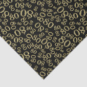 80ste Goud/Zwart Partij Willekeurig Getal Patroon Tissuepapier (Detail)