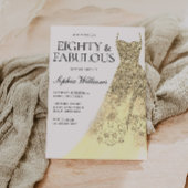 80ste Gouden Sparkle Dress 80ste Verjaardagsfeest Kaart