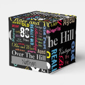 80ste Happy BIrthday in een graffiti stijl Bedankdoosjes (Achterkant)