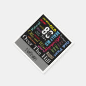 80ste Happy BIrthday in een graffiti stijl Servetten (Hoek)