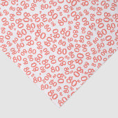 80ste koraal/witte partij willekeurig nummerpatroo tissuepapier (Detail)