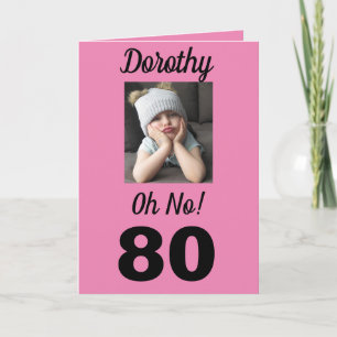 80ste Oh nee! Birthday Funny Grumpy Girl Card Kaart