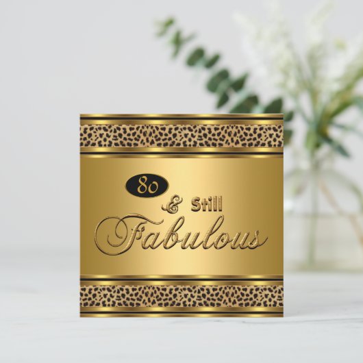 80ste "stille verbluffende" goudluipaard Afbeeldin Kaart (Staand voorkant)