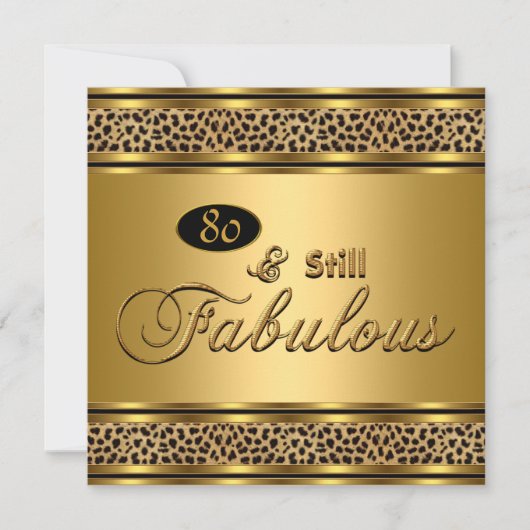 80ste "stille verbluffende" goudluipaard Afbeeldin Kaart (Voorkant)