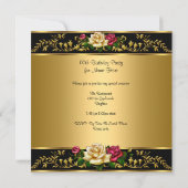 80ste "stille verbluffende" verjaardag Red Roses G Kaart (Achterkant)